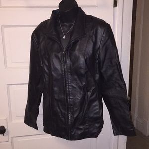 Leather blazer